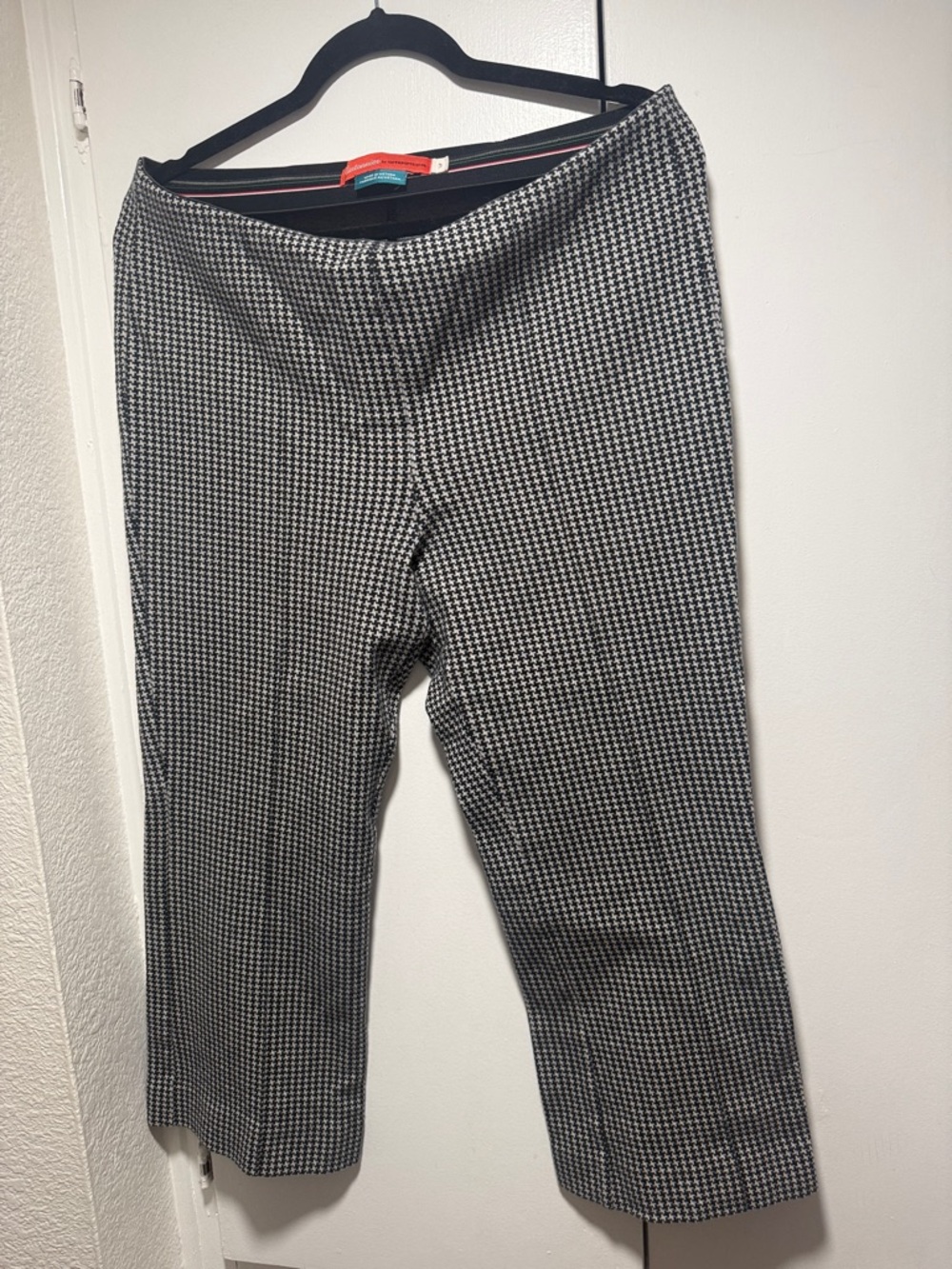 Cartonnier By Anthropologie Black and White Houndstooth Trousers